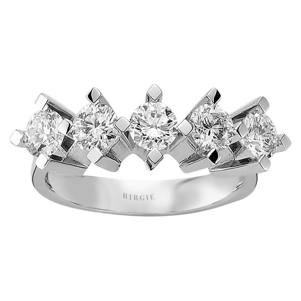 1.62 Carat Diamond 5 Stone Engagement Ring