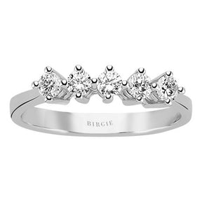 Bague de fiançailles 5 pierres diamant 0,38 carat