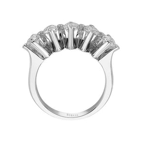 Bague de fiançailles 5 pierres avec diamant de 1,54 carat de couleur E