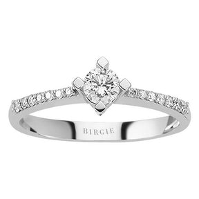 Bague de fiançailles halo de diamants total de 0,40 carat