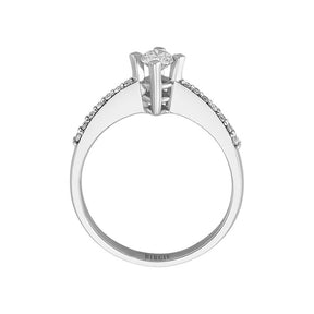 Bague de fiançailles halo de diamants total de 0,40 carat