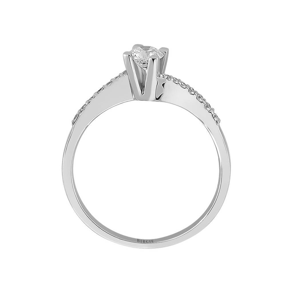 Bague de fiançailles halo de diamants total de 0,43 carat