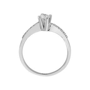Bague de fiançailles halo de diamants total de 0,43 carat