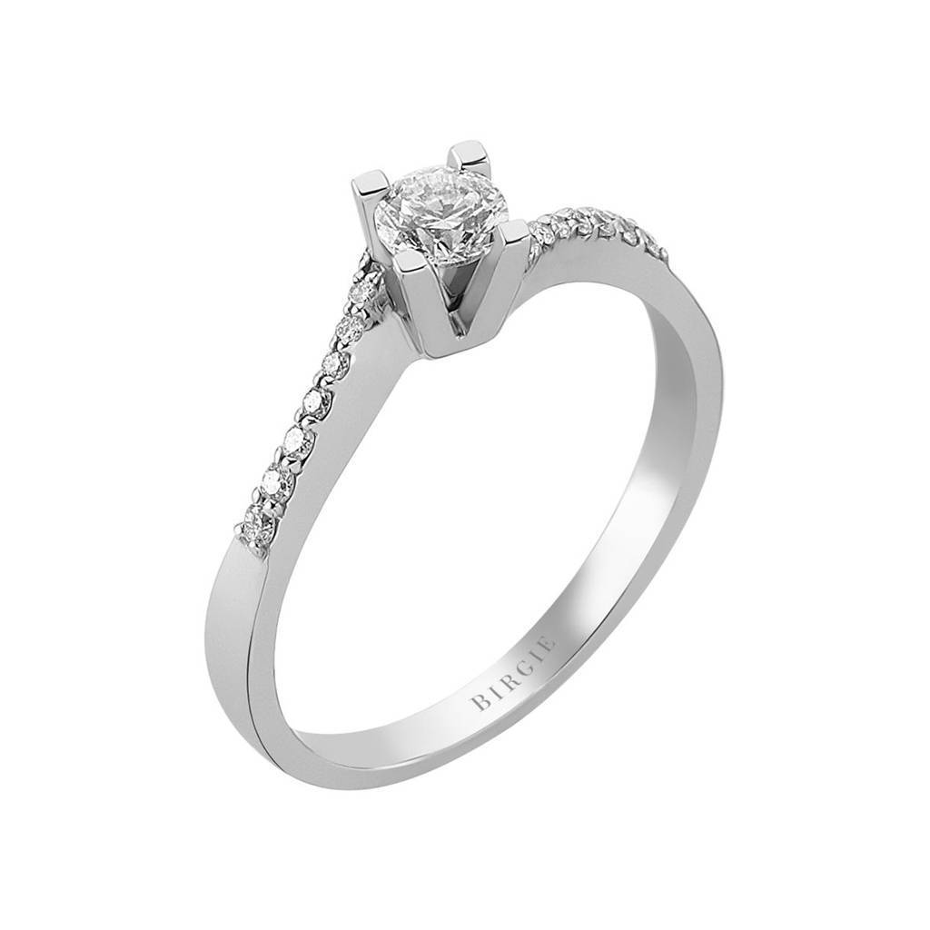Bague de fiançailles halo de diamants total de 0,43 carat