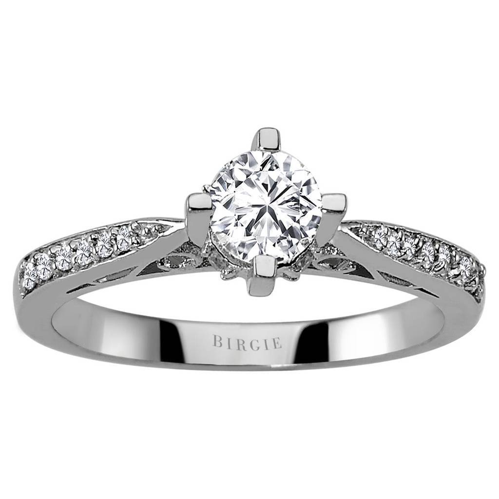 Bague de fiançailles halo de diamants total de 0,51 carat