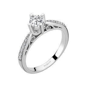 Bague de fiançailles halo de diamants total de 0,51 carat