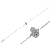 Diamant und Saphir Hamsa der Hand Armkette