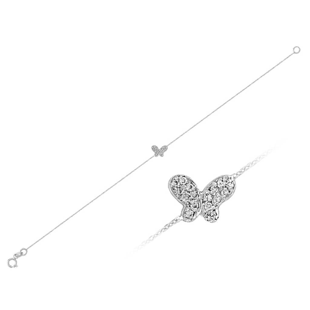 Diamond butterflies bracelet