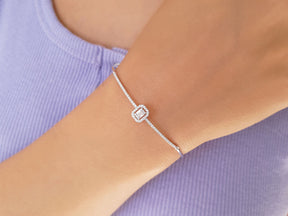 Bracelet en diamant baguette de 0,24 carat au total