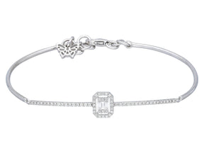 Bracelet en diamant baguette de 0,24 carat au total
