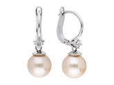 Boucles d'oreilles diamants et perles