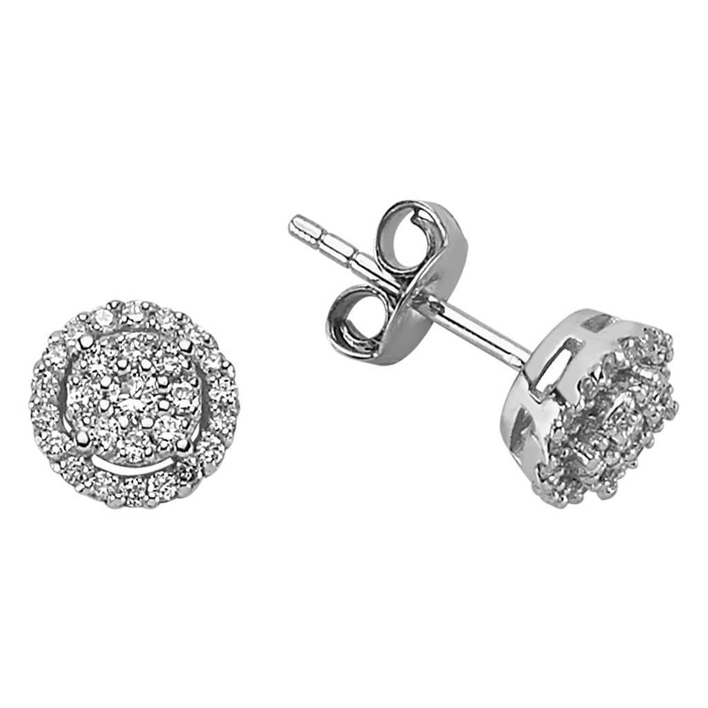 Diamond stud earrings