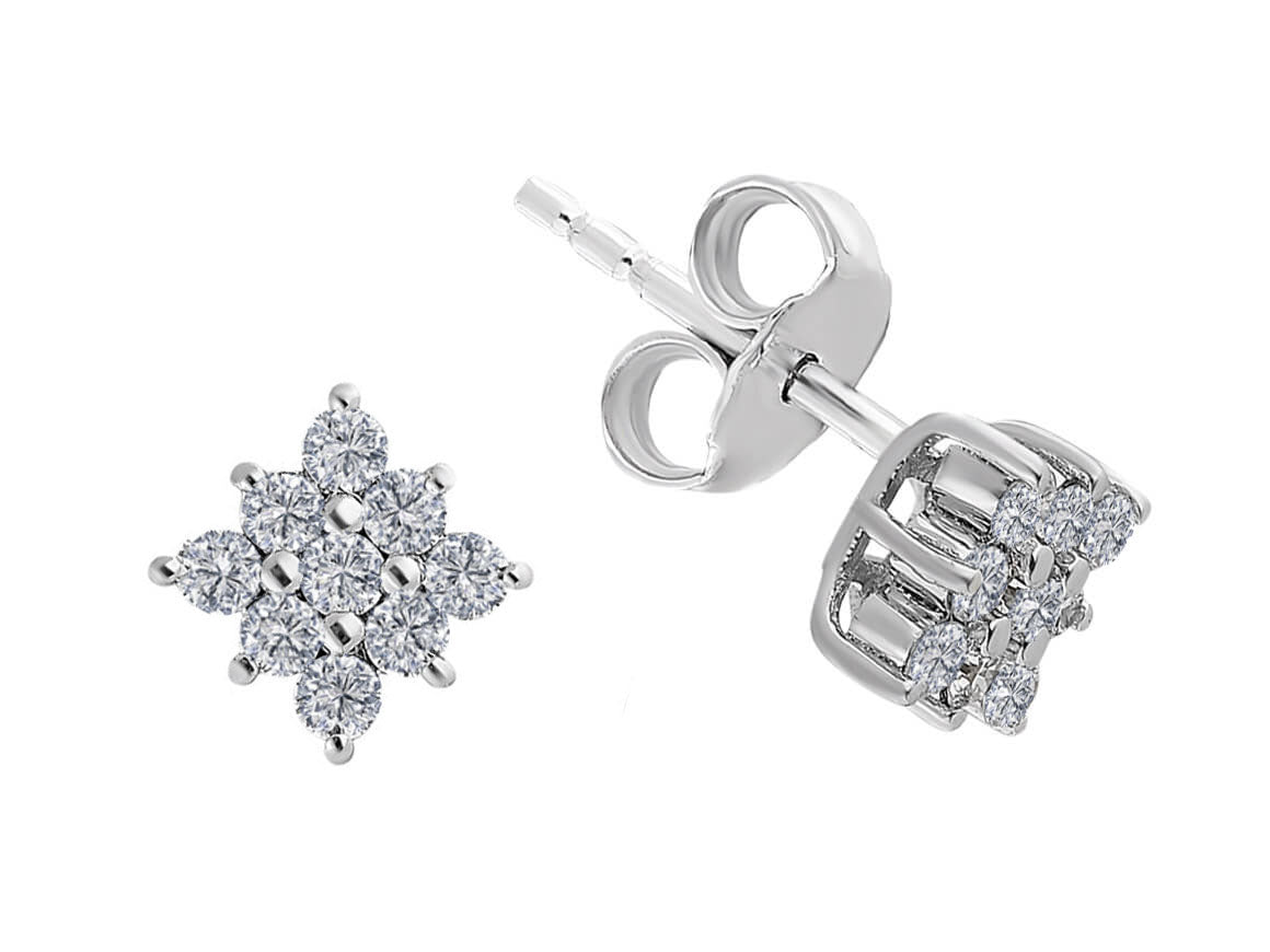 Diamond Star Stud Earrings