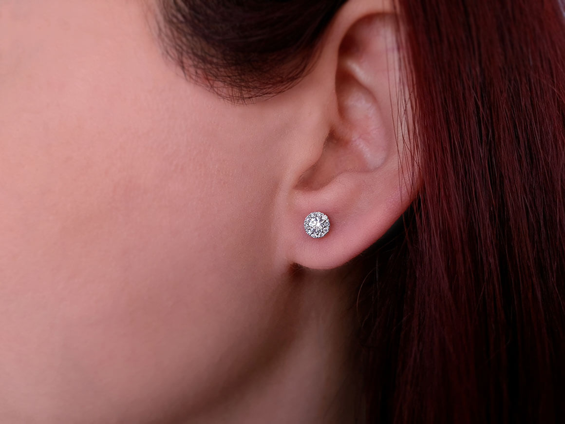Diamond Solitaire Earrings