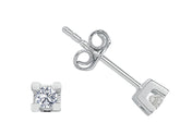 Boucles d'oreilles solitaires diamant 0,20 carat