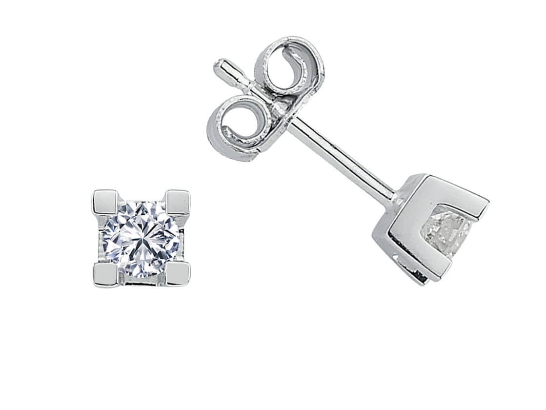 0.30 Carat Diamond Solitaire Stud Earrings