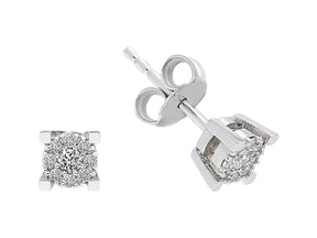 Boucles d'oreilles solitaires effet diamant 0,60 carat