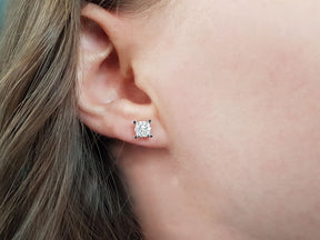 1.00 Carat Diamond Effect Solitaire Stud Earrings