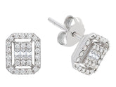 0.27 total carat diamond baguette stud earrings