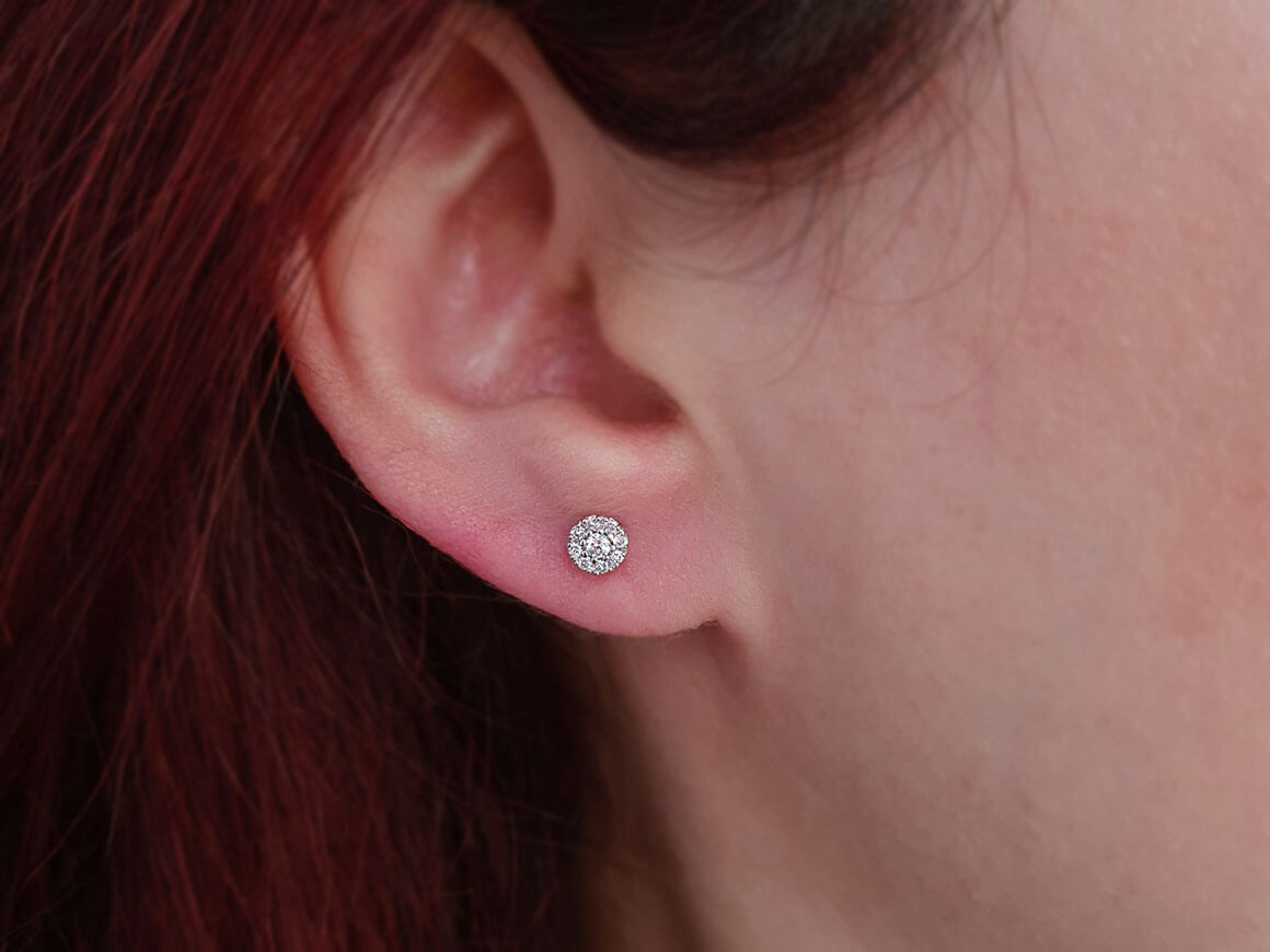 0.60 Carat Diamond Effect Solitaire Stud Earrings