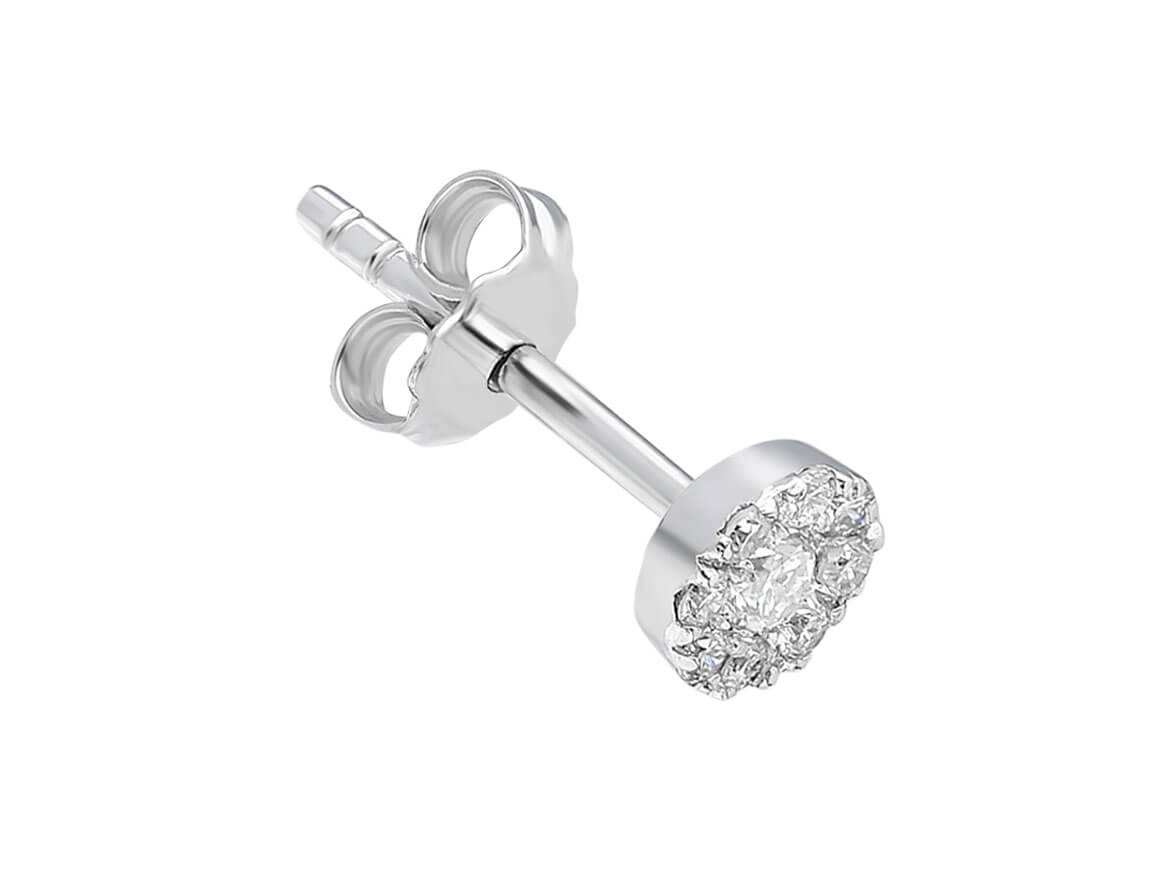 Diamond Solitaire Men's Stud Earrings