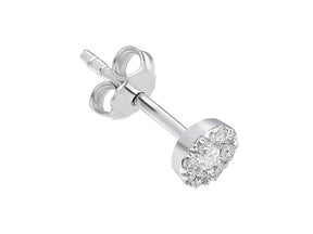 Diamond Solitaire Men's Stud Earrings