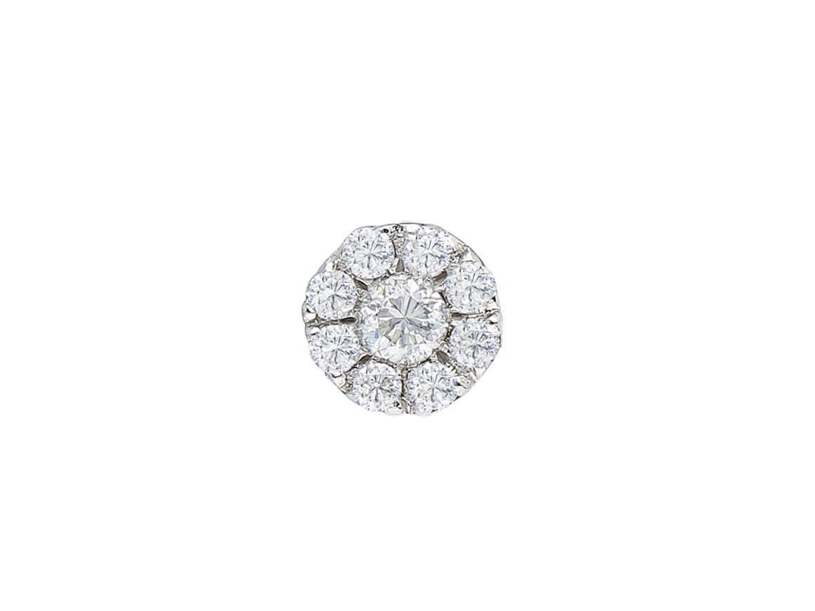 Diamond Solitaire Men's Stud Earrings