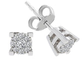 Boucles d'oreilles solitaires effet diamant 1,70 carat