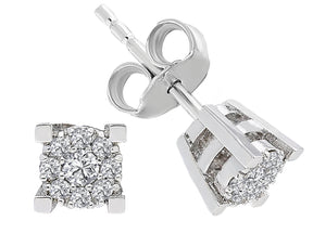 Boucles d'oreilles solitaires effet diamant 1,70 carat