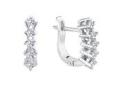 0.45 Total Carat Five Diamond Earrings