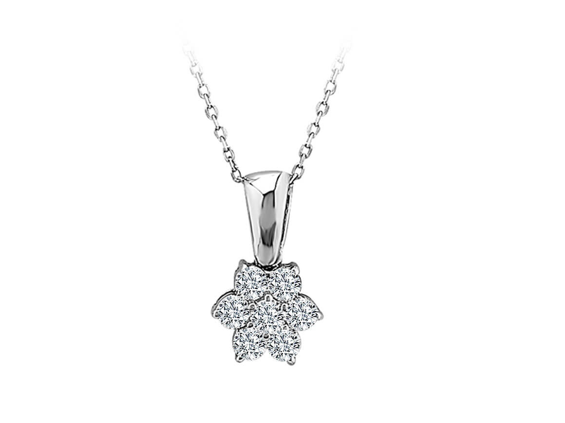 Collier marguerite diamant