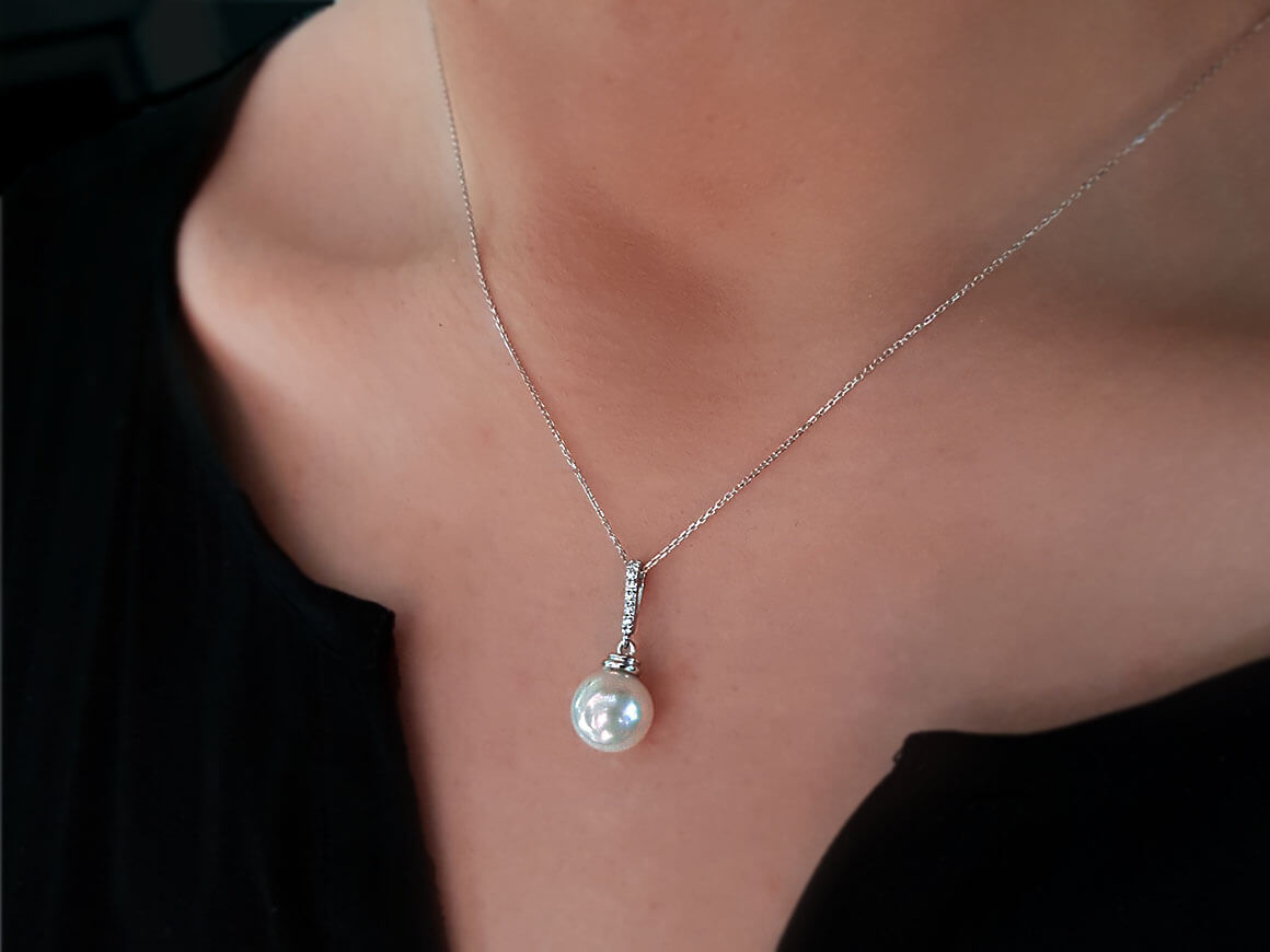 Collier de diamants et de perles