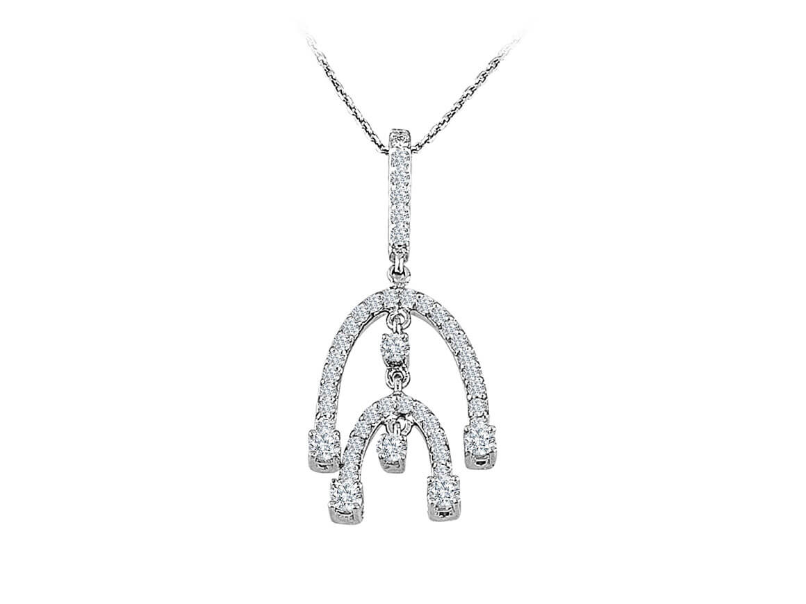 Diamond swinging necklace
