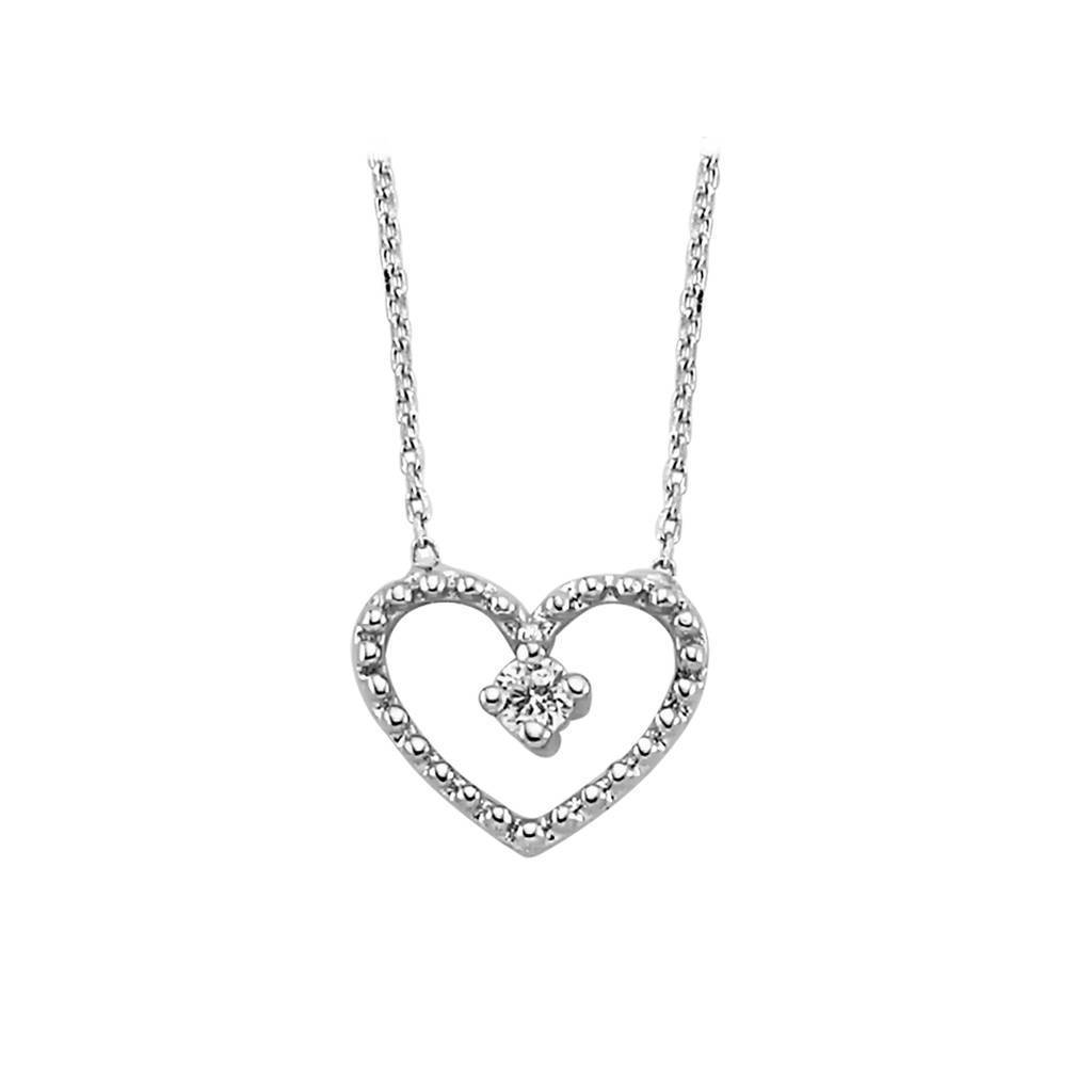 Collier coeur diamant