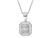0.50 carat diamond baguette necklace
