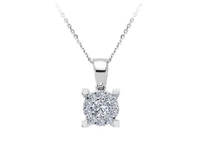 Collier solitaire effet diamant 0,50 carat