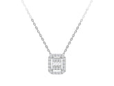 0.15 carat diamond baguette necklace