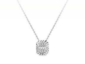 Collier baguette diamant Trinity