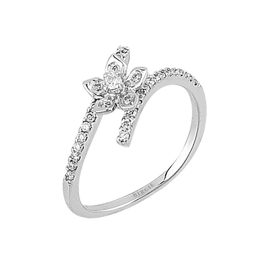 Bague diamant fleur rotative
