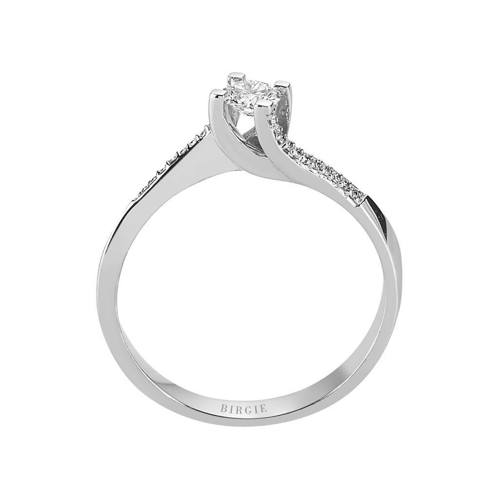 Bague de fiançailles halo de diamants de 0,25 carat