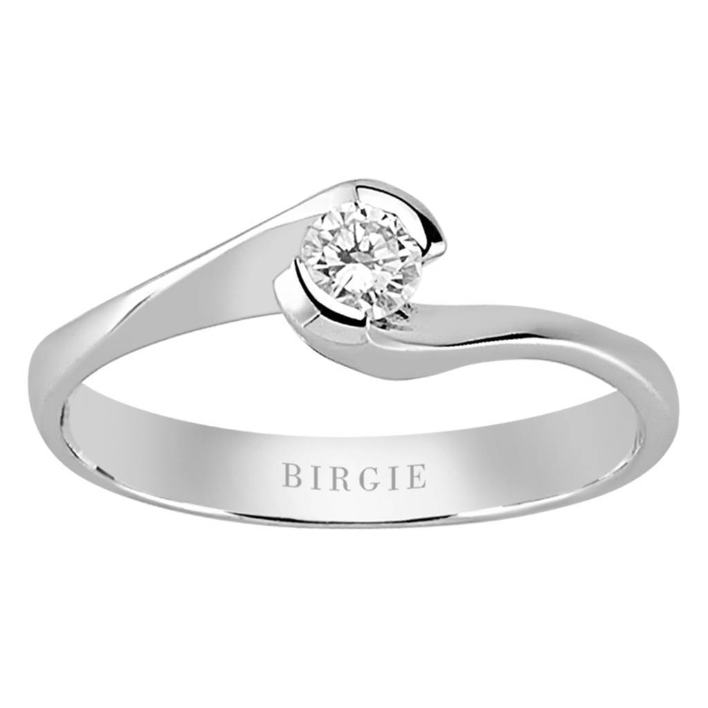 Bague solitaire diamant 0,17 carat