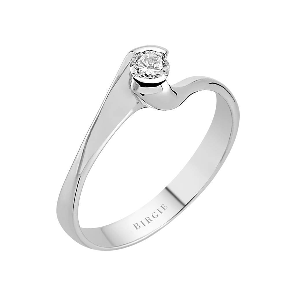 Bague solitaire diamant 0,17 carat