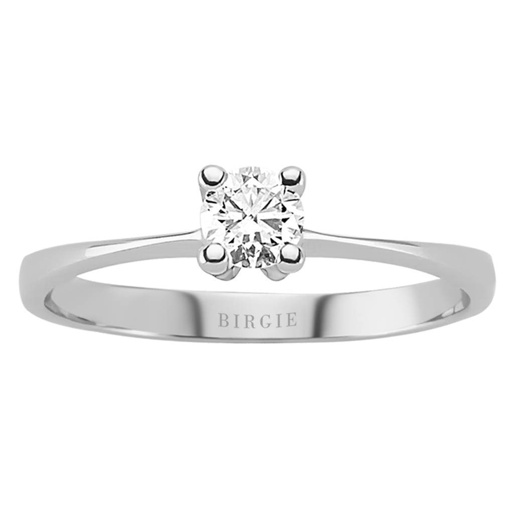 Bague solitaire diamant 0,27 carat