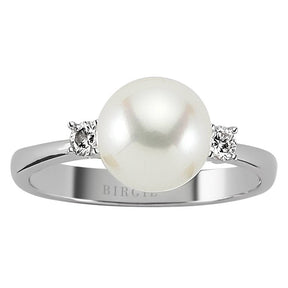 Bague Diamant et Perle