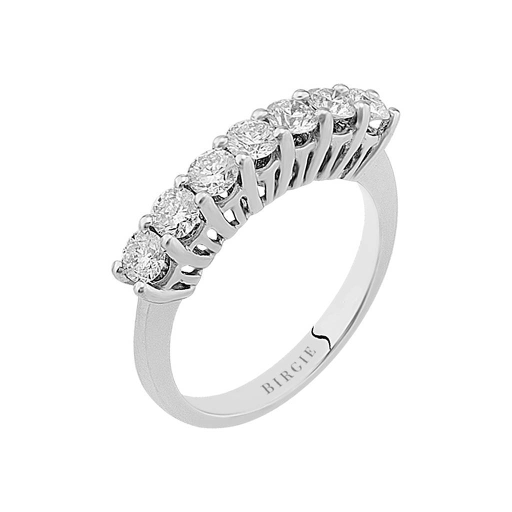 Bague de fiançailles à 7 pierres avec diamant de 0,97 carat