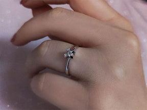 Bague solitaire diamant 0,12 carat