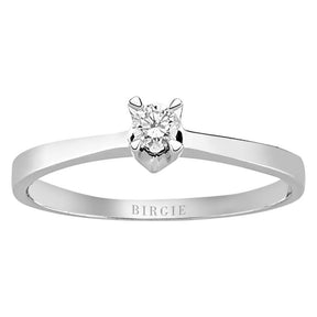 Bague solitaire diamant 0,13 carat