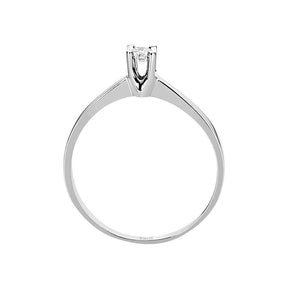 Bague solitaire diamant 0,13 carat