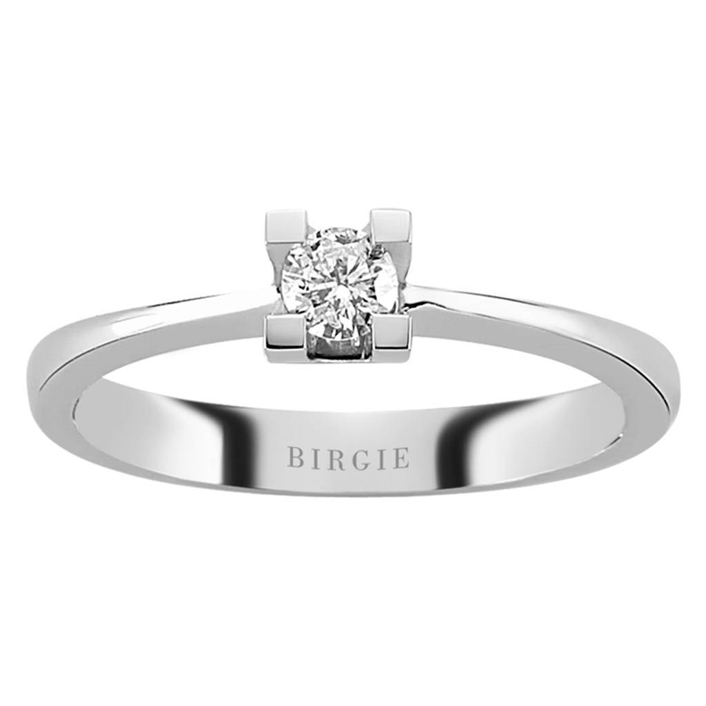 Bague solitaire diamant 0,17 carat