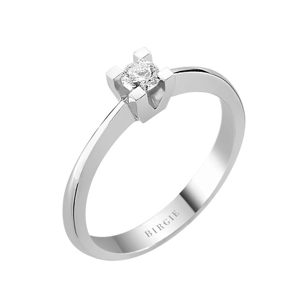 Bague solitaire diamant 0,17 carat